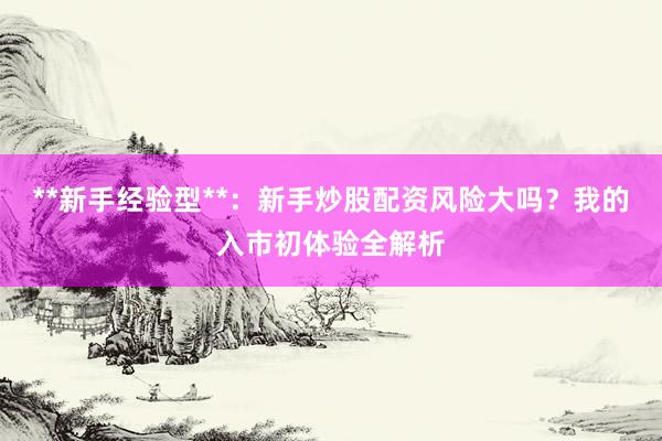 **新手经验型**：新手炒股配资风险大吗？我的入市初体验全解析