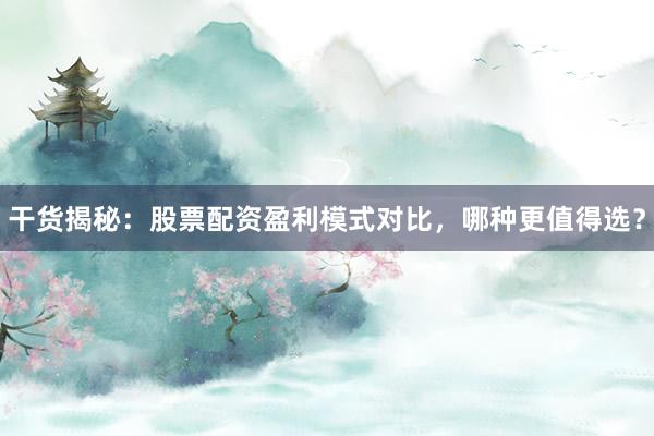 干货揭秘：股票配资盈利模式对比，哪种更值得选？