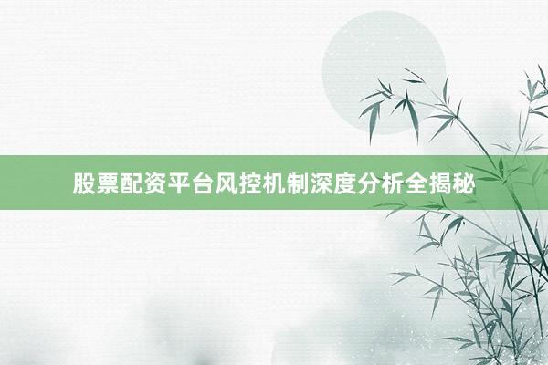 股票配资平台风控机制深度分析全揭秘