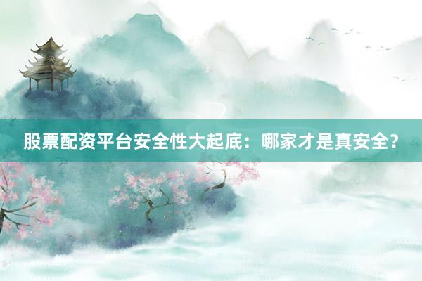 股票配资平台安全性大起底：哪家才是真安全？