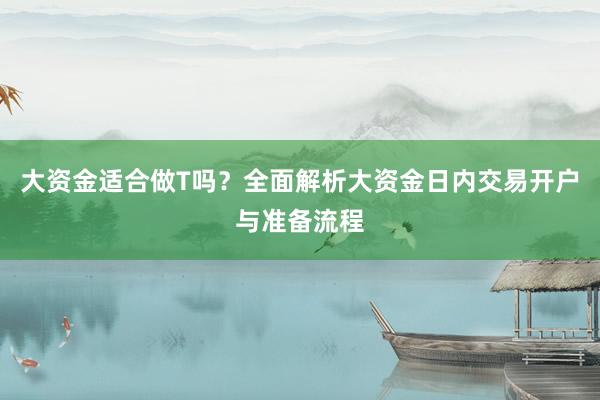 大资金适合做T吗？全面解析大资金日内交易开户与准备流程