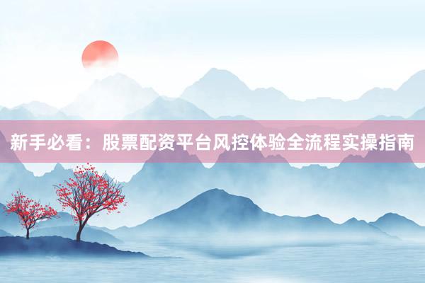 新手必看：股票配资平台风控体验全流程实操指南