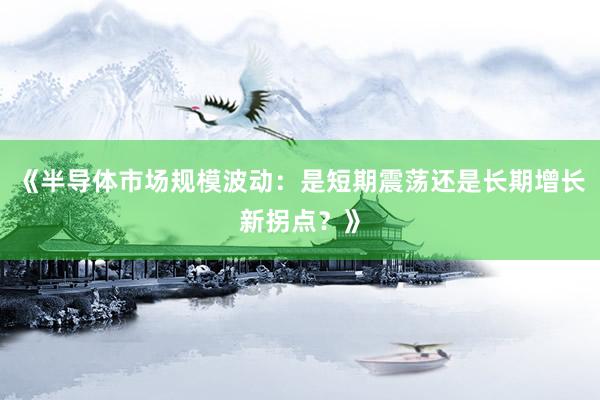 《半导体市场规模波动：是短期震荡还是长期增长新拐点？》