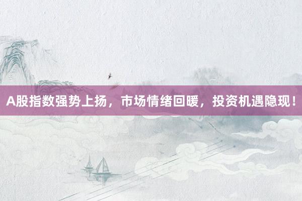 A股指数强势上扬，市场情绪回暖，投资机遇隐现！