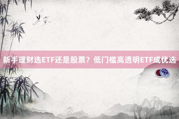 新手理财选ETF还是股票？低门槛高透明ETF成优选