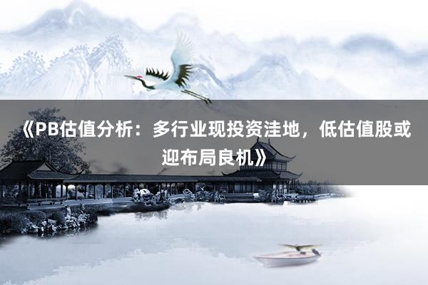 《PB估值分析：多行业现投资洼地，低估值股或迎布局良机》